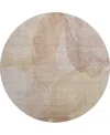 Dalyn Ravenna Rn12 8'x8' Round Area Rug In Brown