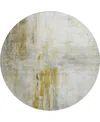 Dalyn Ravenna Rn2 8'x8' Round Area Rug In Yellow