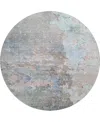 Dalyn Ravenna Rn3 8'x8' Round Area Rug In Gray
