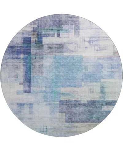 Dalyn Ravenna Rn6 8'x8' Round Area Rug In Blue