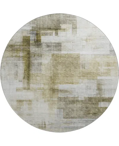 Dalyn Ravenna Rn6 8'x8' Round Area Rug In Brown