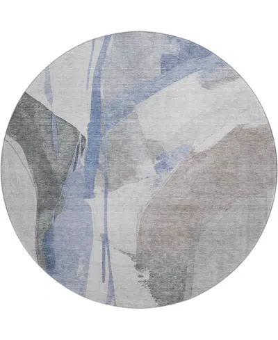 Dalyn Ravenna Rn7 8'x8' Round Area Rug In Gray