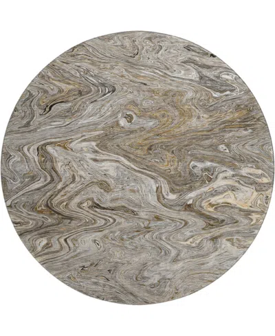 Dalyn Ravenna Rn8 8'x8' Round Area Rug In Brown