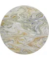 Dalyn Ravenna Rn8 8'x8' Round Area Rug In Yellow