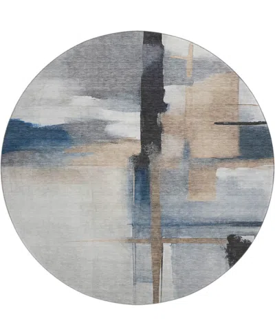 Dalyn Ravenna Rn9 8'x8' Round Area Rug In Blue