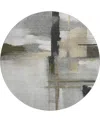 Dalyn Ravenna Rn9 8'x8' Round Area Rug In Gray