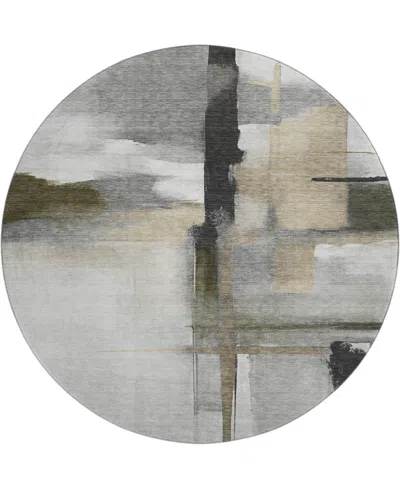 Dalyn Ravenna Rn9 8'x8' Round Area Rug In Gray