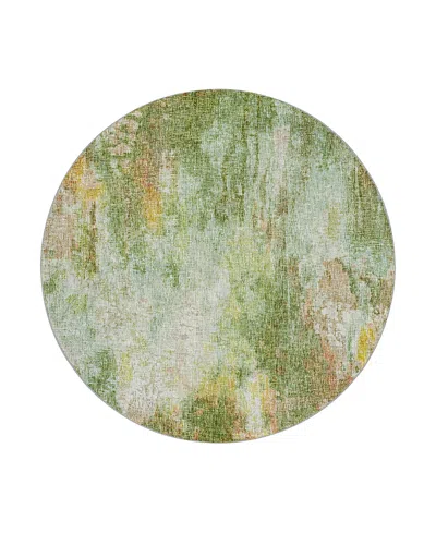Dalyn Rug Company Dalyn Boca Washable Bo10 Round Area Rug, 8' X 8' In Green