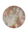Dalyn Rug Company Dalyn Boca Washable Bo10 Round Area Rug, 8' X 8' In Pink