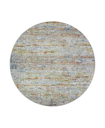 Dalyn Rug Company Dalyn Boca Washable Bo13 Round Area Rug, 8' X 8' In Gray