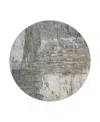 Dalyn Rug Company Dalyn Boca Washable Bo2 Round Area Rug, 8' X 8' In Gray