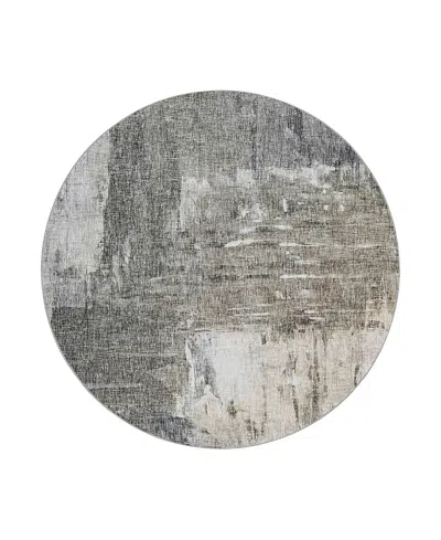 Dalyn Rug Company Dalyn Boca Washable Bo2 Round Area Rug, 8' X 8' In Gray