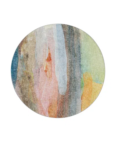 Dalyn Rug Company Dalyn Boca Washable Bo5 Round Area Rug, 8' X 8' In Pink