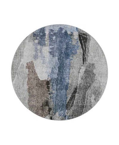 Dalyn Rug Company Dalyn Boca Washable Bo6 Round Area Rug, 8' X 8' In Gray
