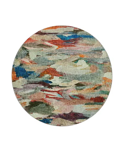 Dalyn Rug Company Dalyn Boca Washable Bo8 Round Area Rug, 8' X 8' In Red