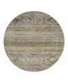 Dalyn Rug Company Dalyn Karaj Kj4 Round Area Rug, 8' X 8' In Brown