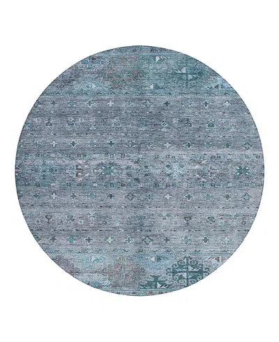 Dalyn Rug Company Dalyn Karaj Kj5 Round Area Rug, 8' X 8' In Blue