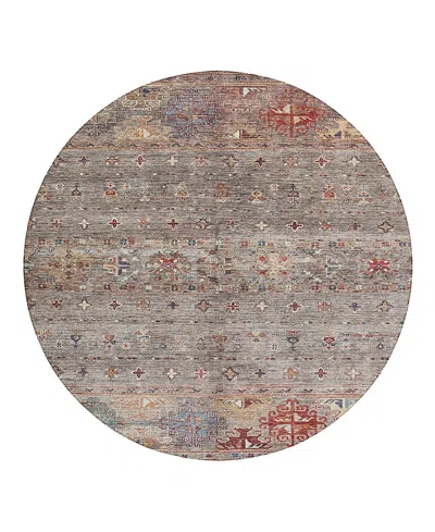 Dalyn Rug Company Dalyn Karaj Kj5 Round Area Rug, 8' X 8' In Gray