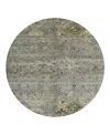 Dalyn Rug Company Dalyn Karaj Kj5 Round Area Rug, 8' X 8' In Gray