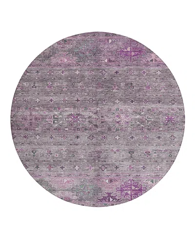 Dalyn Rug Company Dalyn Karaj Kj5 Round Area Rug, 8' X 8' In Purple