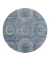 Dalyn Rug Company Dalyn Karaj Kj6 Round Area Rug, 8' X 8' In Blue
