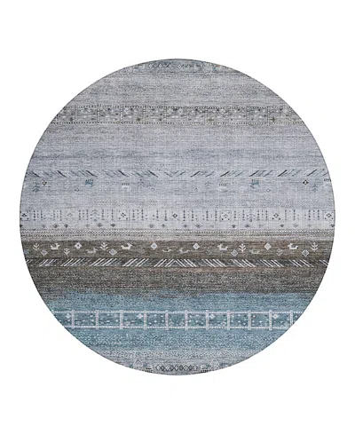 Dalyn Rug Company Dalyn Karaj Kj7 Round Area Rug, 8' X 8' In Blue