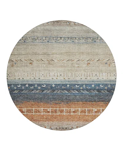 Dalyn Rug Company Dalyn Karaj Kj7 Round Area Rug, 8' X 8' In Brown