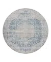 Dalyn Rug Company Dalyn Karaj Kj8 Round Area Rug, 8' X 8' In Blue