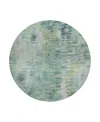 Dalyn Rug Company Dalyn Kochi Washable Kc1 Round Area Rug, 8' X 8' In Blue