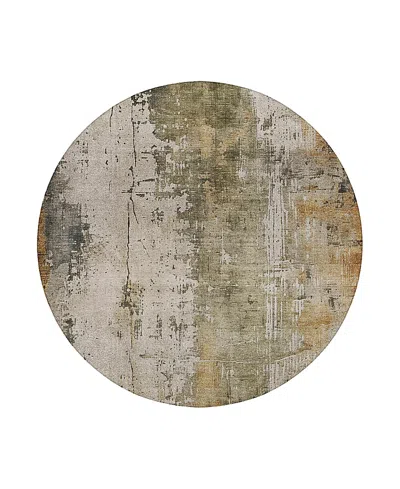 Dalyn Rug Company Dalyn Kochi Washable Kc14 Round Area Rug, 8' X 8' In Gray