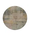 Dalyn Rug Company Dalyn Kochi Washable Kc15 Round Area Rug, 8' X 8' In Gray