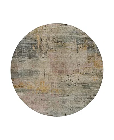 Dalyn Rug Company Dalyn Kochi Washable Kc15 Round Area Rug, 8' X 8' In Gray