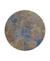 Dalyn Rug Company Dalyn Kochi Washable Kc2 Round Area Rug, 8' X 8' In Blue