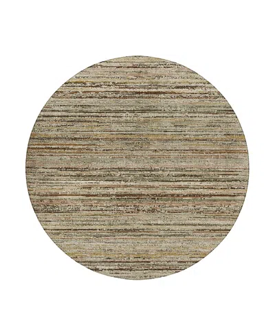 Dalyn Rug Company Dalyn Kochi Washable Kc3 Round Area Rug, 8' X 8' In Brown