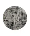 Dalyn Rug Company Dalyn Kochi Washable Kc7 Round Area Rug, 8' X 8' In Black