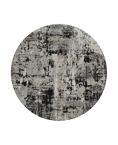 Dalyn Rug Company Dalyn Kochi Washable Kc7 Round Area Rug, 8' X 8' In Black