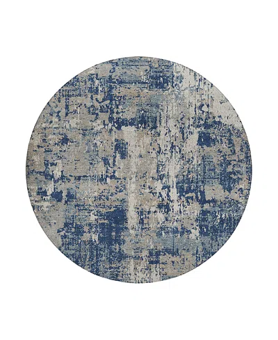 Dalyn Rug Company Dalyn Kochi Washable Kc7 Round Area Rug, 8' X 8' In Blue