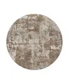 Dalyn Rug Company Dalyn Kochi Washable Kc7 Round Area Rug, 8' X 8' In Brown