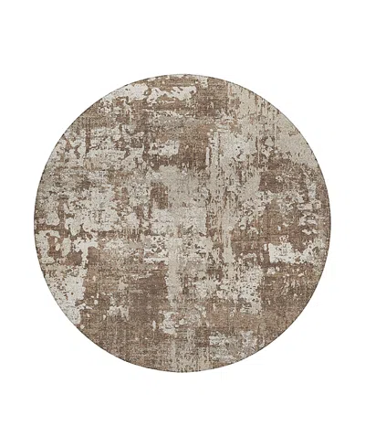 Dalyn Rug Company Dalyn Kochi Washable Kc7 Round Area Rug, 8' X 8' In Brown
