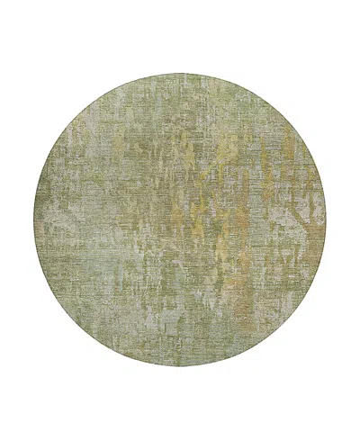 Dalyn Rug Company Dalyn Kochi Washable Kc8 Round Area Rug, 8' X 8' In Green