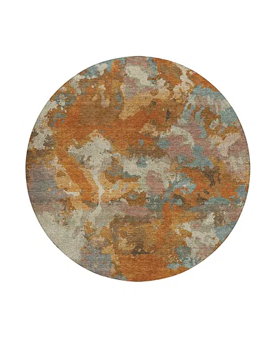 Dalyn Rug Company Dalyn Kochi Washable Kc9 Round Area Rug, 8' X 8' In Brown