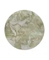 Dalyn Rug Company Dalyn Kochi Washable Kc9 Round Area Rug, 8' X 8' In Green