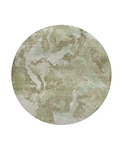 Dalyn Rug Company Dalyn Kochi Washable Kc9 Round Area Rug, 8' X 8' In Green