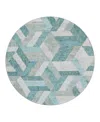 Dalyn Rug Company Dalyn Lorenzo Washable Ln1 Round Area Rug, 8' X 8' In Blue