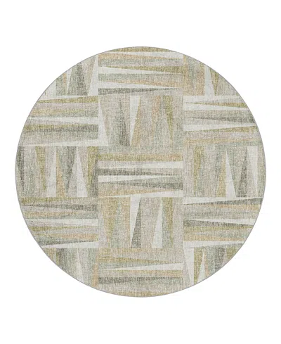 Dalyn Rug Company Dalyn Lorenzo Washable Ln2 Round Area Rug, 8' X 8' In Sand
