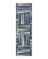 Dalyn Rug Company Dalyn Lorenzo Washable Ln2 Runner Area Rug, 2'3 X 7'6 In Blue