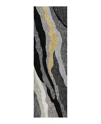 Dalyn Rug Company Dalyn Lorenzo Washable Ln4 Runner Area Rug, 2'3 X 7'6 In Black