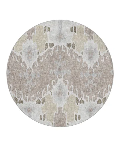 Dalyn Rug Company Dalyn Lorenzo Washable Ln5 Round Area Rug, 8' X 8' In White