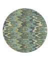 Dalyn Rug Company Dalyn Lorenzo Washable Ln6 Round Area Rug, 8' X 8' In Blue