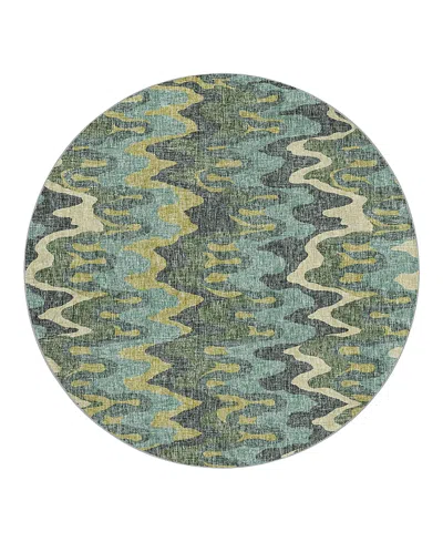 Dalyn Rug Company Dalyn Lorenzo Washable Ln6 Round Area Rug, 8' X 8' In Blue